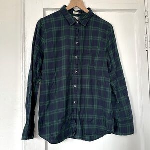 J. Crew Boyfit Plaid Flannel shirt, size L
